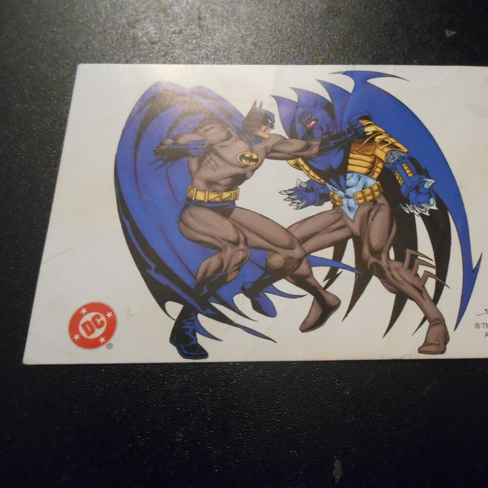 BATMAN AND AZREAL KNIGHTS END UNUSED POSTCARD